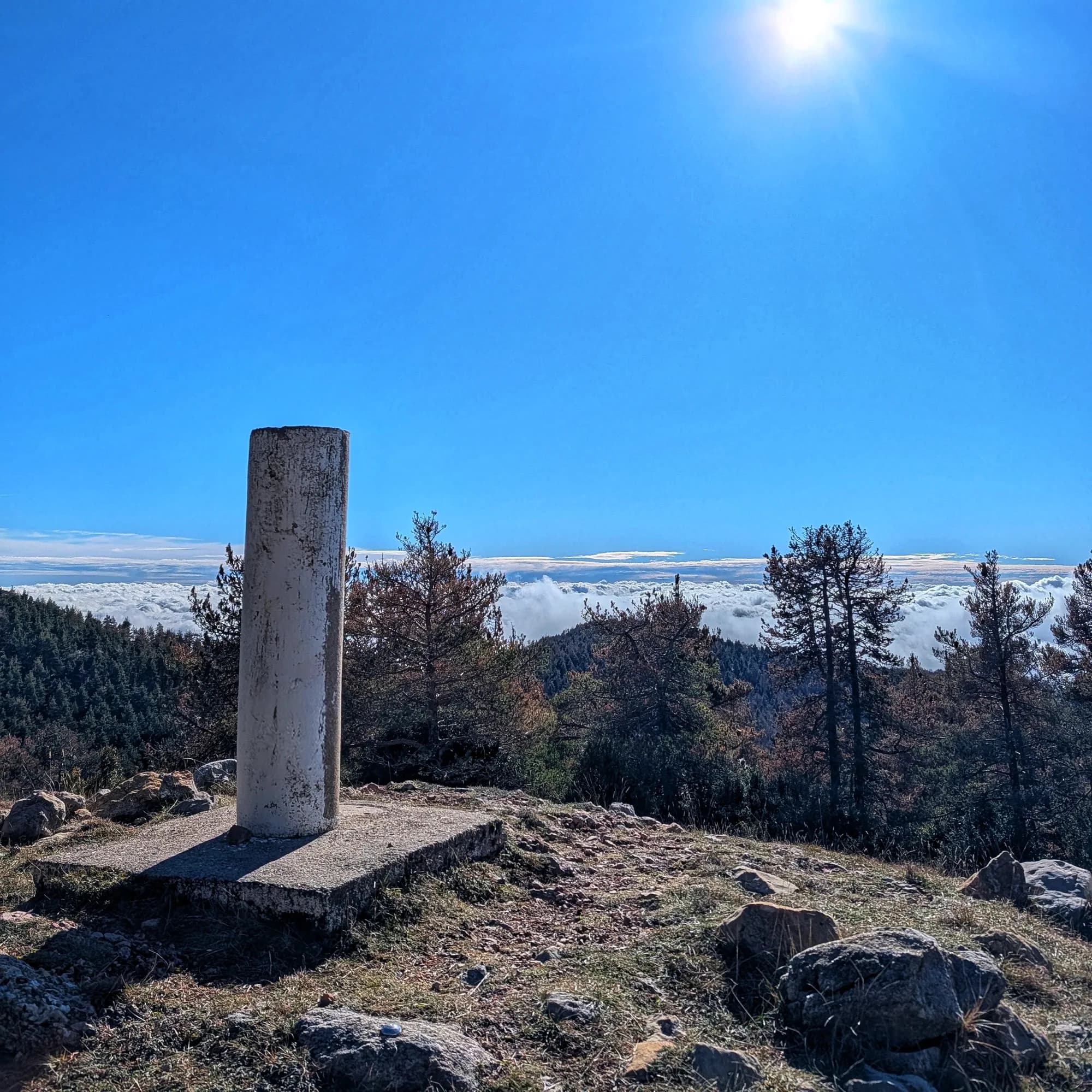 El Pedró Peak with the geodesic vertex