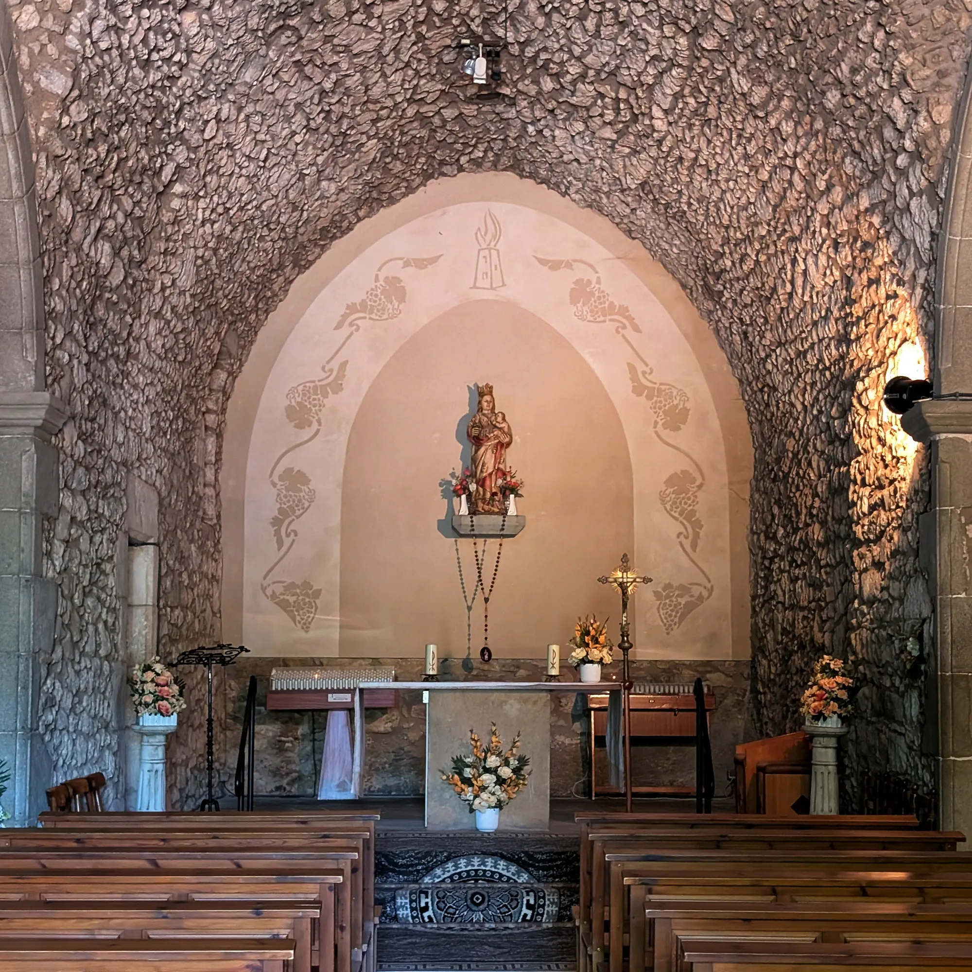 Interior of the Mare de Déu del Far Sanctuary 
