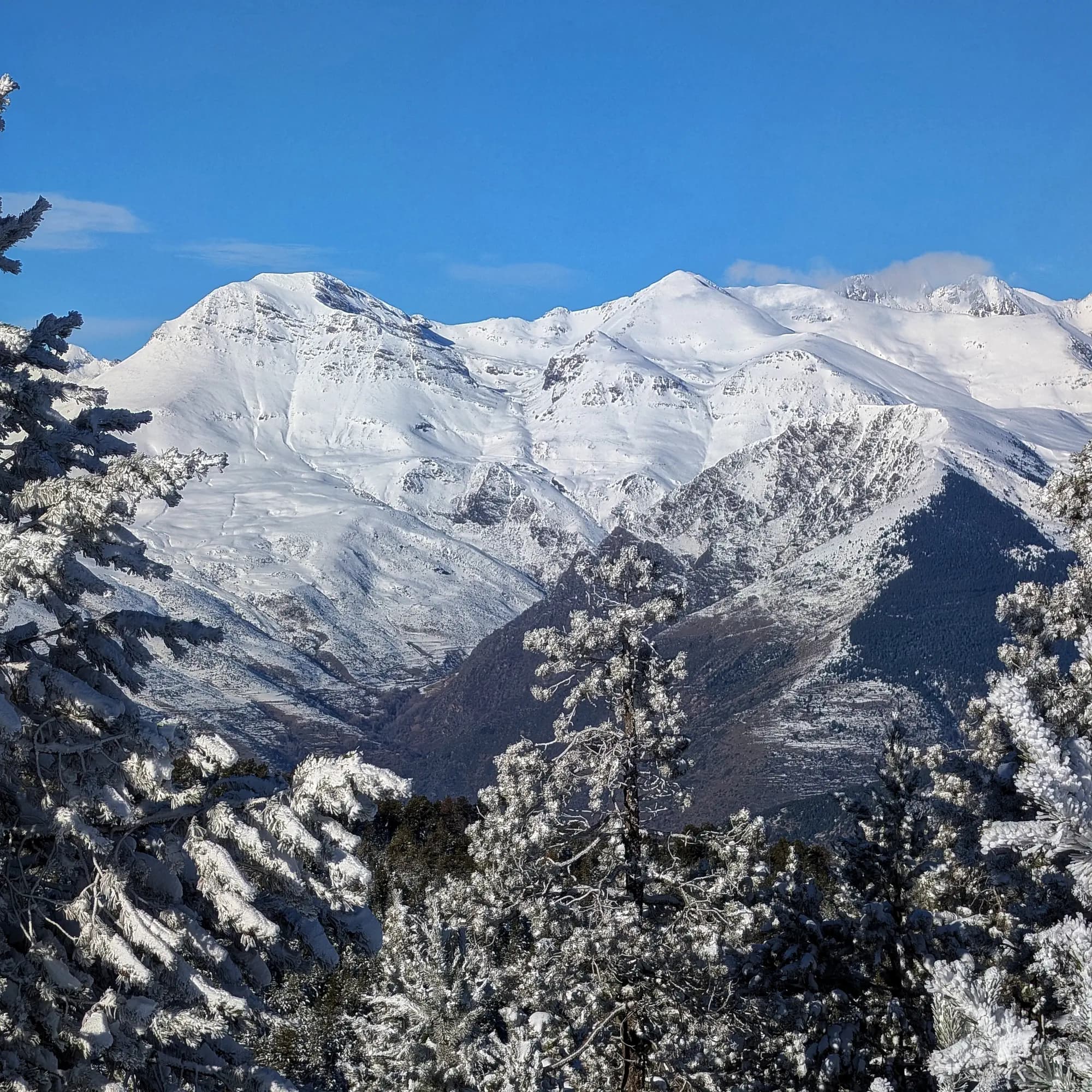 Panoràmica de muntanya des de la Torreta de l'Orri, amb el Montsent de Pallars i el Montorroio.