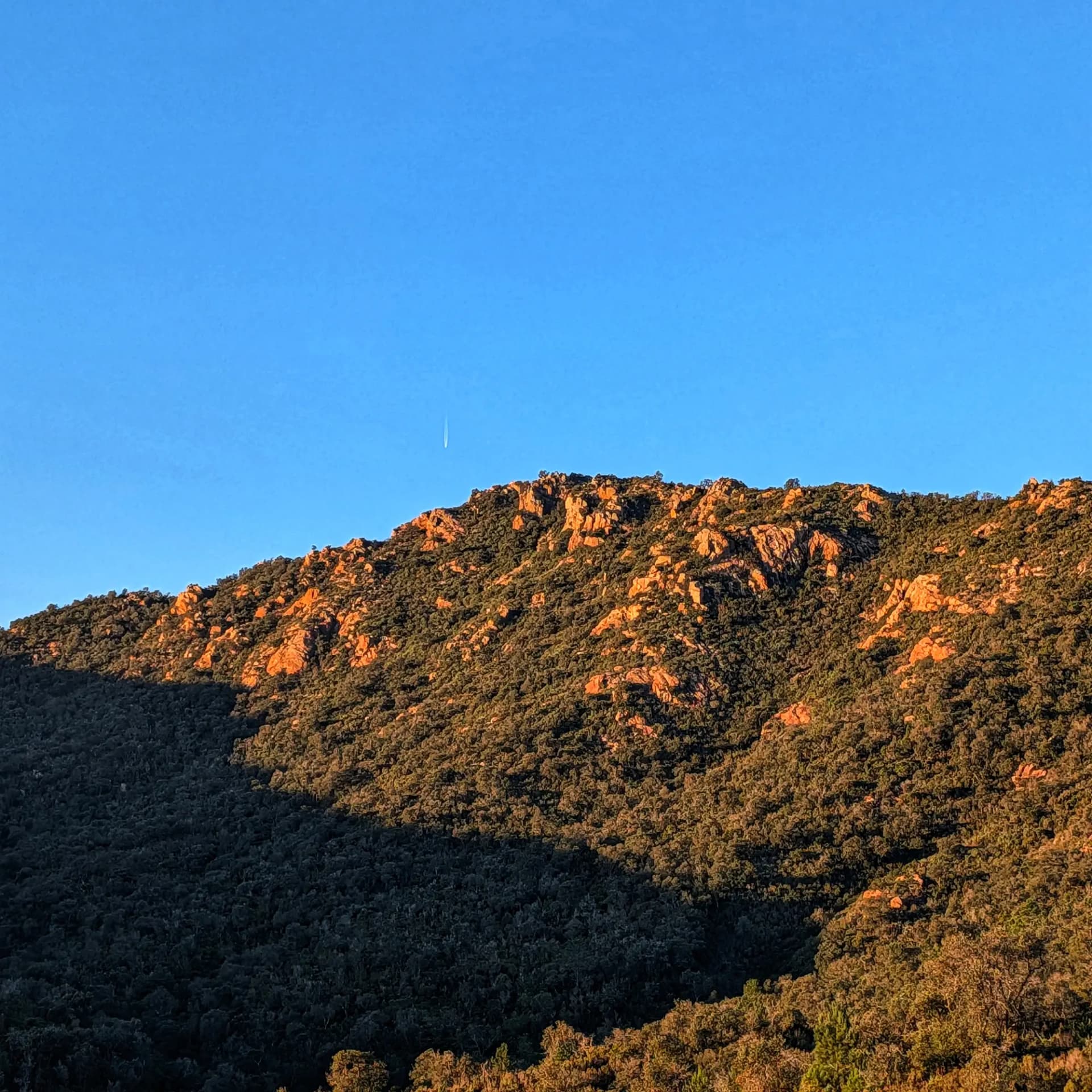 Vistes al Puig de les Cols des d'un camí d'ascens.