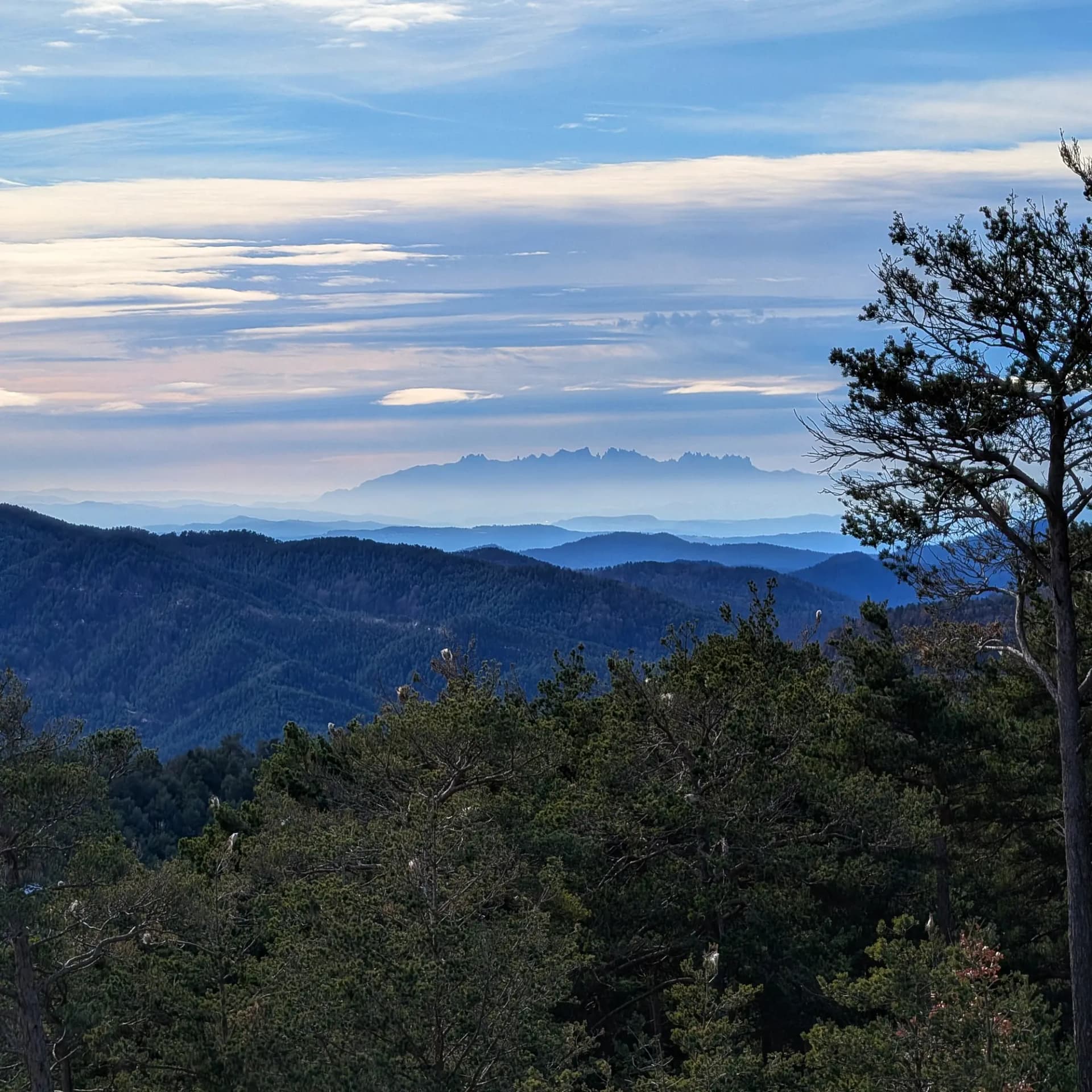 Views of the Montserrat massif during the ascent towards Pedró de Tubau.