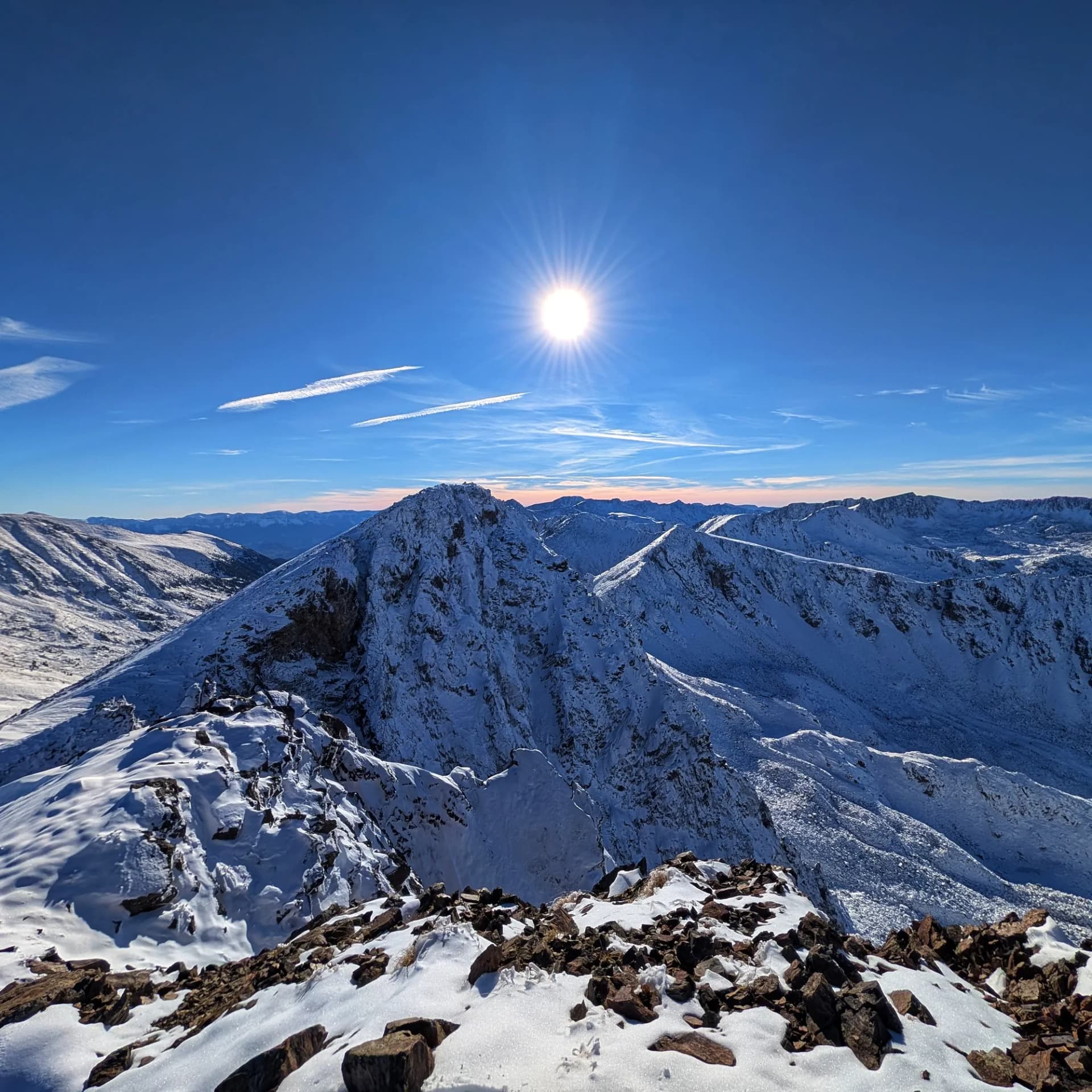 Panoramic views from the summit of Pic Negre.