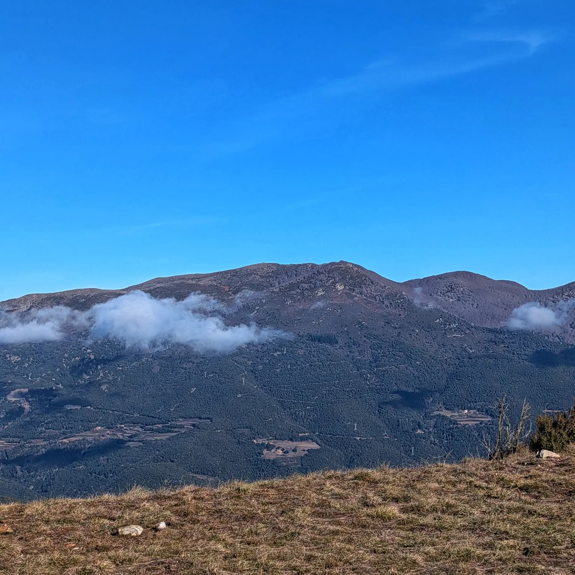 Matagalls mountain from Turó del Samont summit.