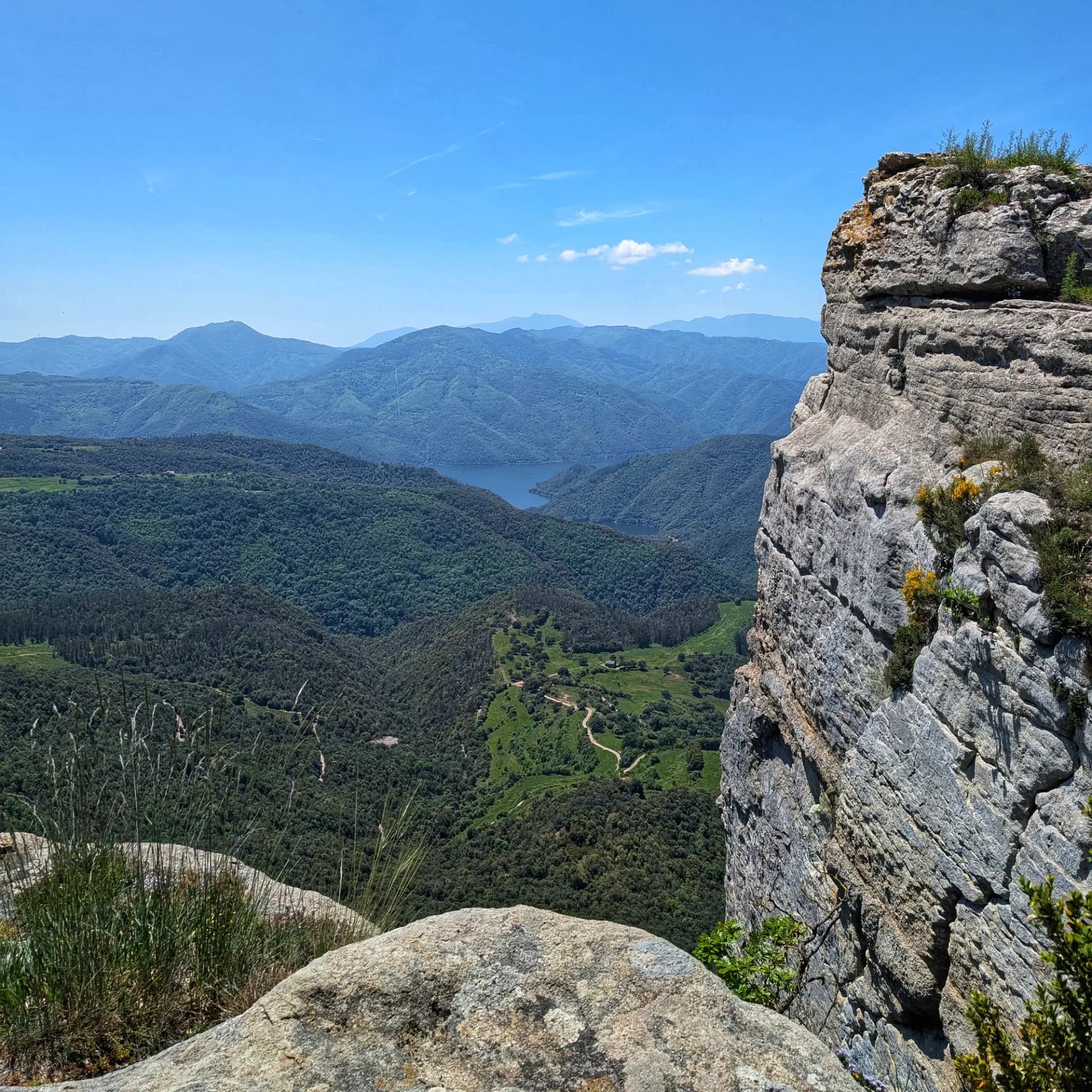Susqueda Reservoir from the El Far cliffs