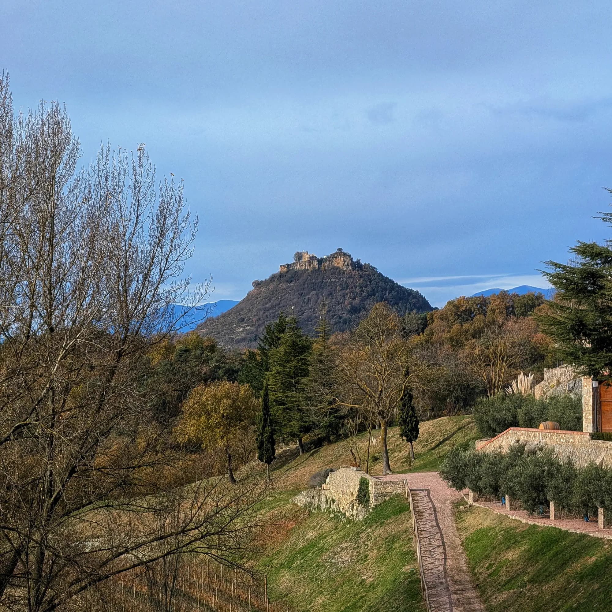View of Besora Castle from Mas Clarella.