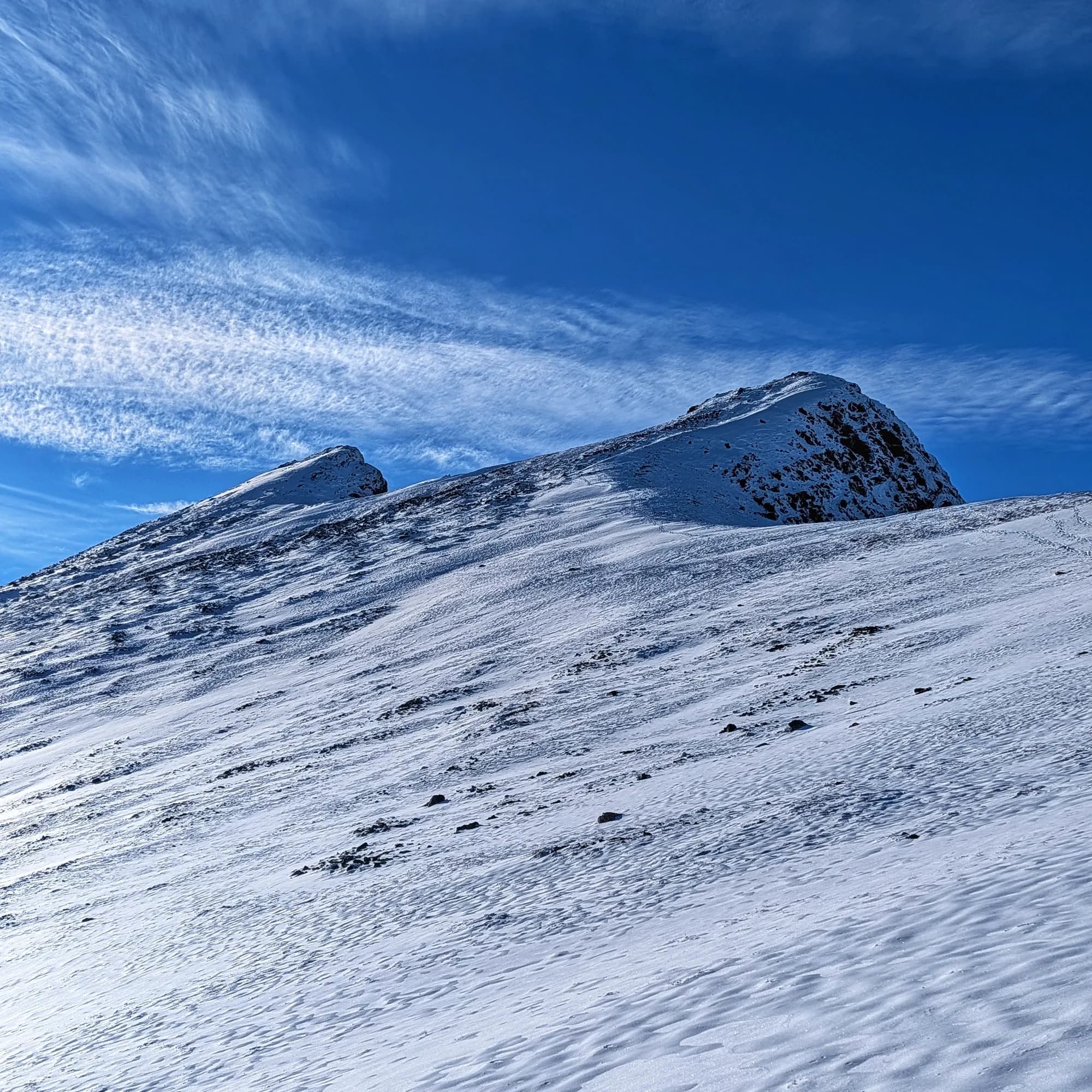 Snow view of Pic Negre d'Envalira.