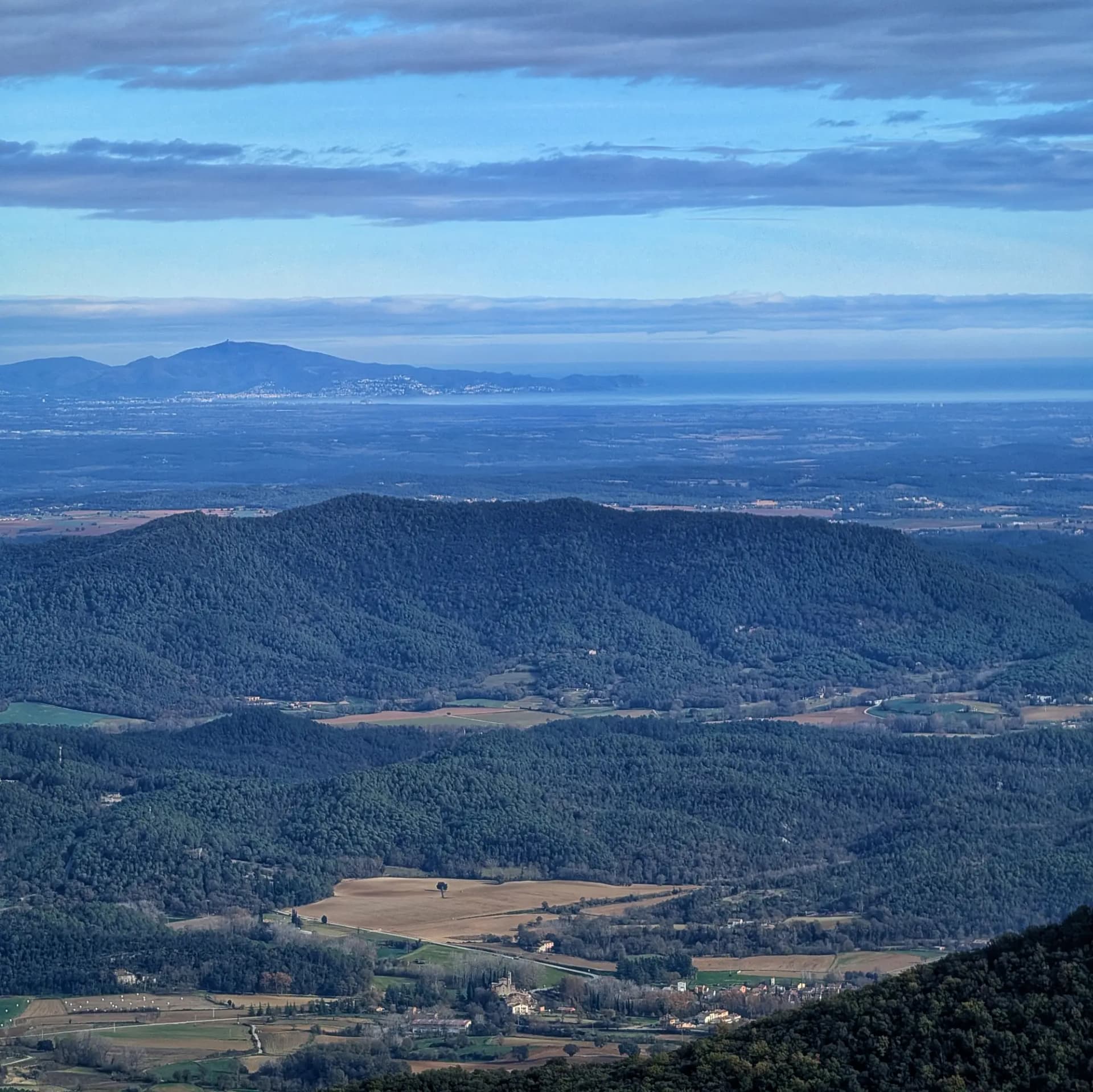 Views towards Cap de Creus from the Puigsallança summit Views towards Cap de Creus from the Puigsallança summit.