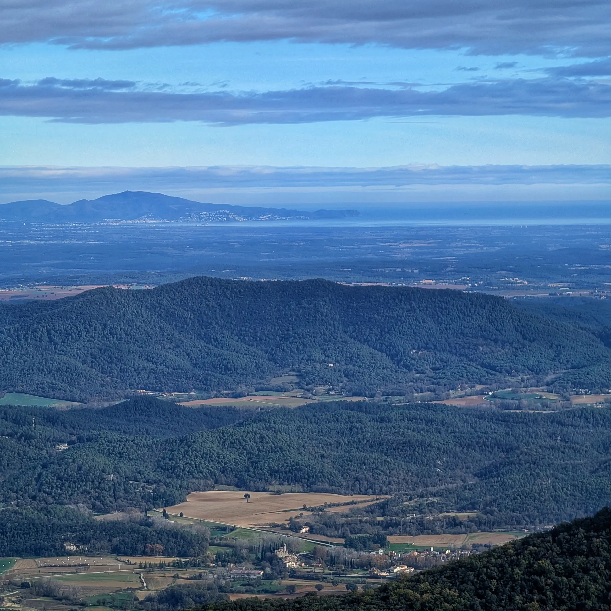 Views towards Cap de Creus from the Puigsallança summit Views towards Cap de Creus from the Puigsallança summit.