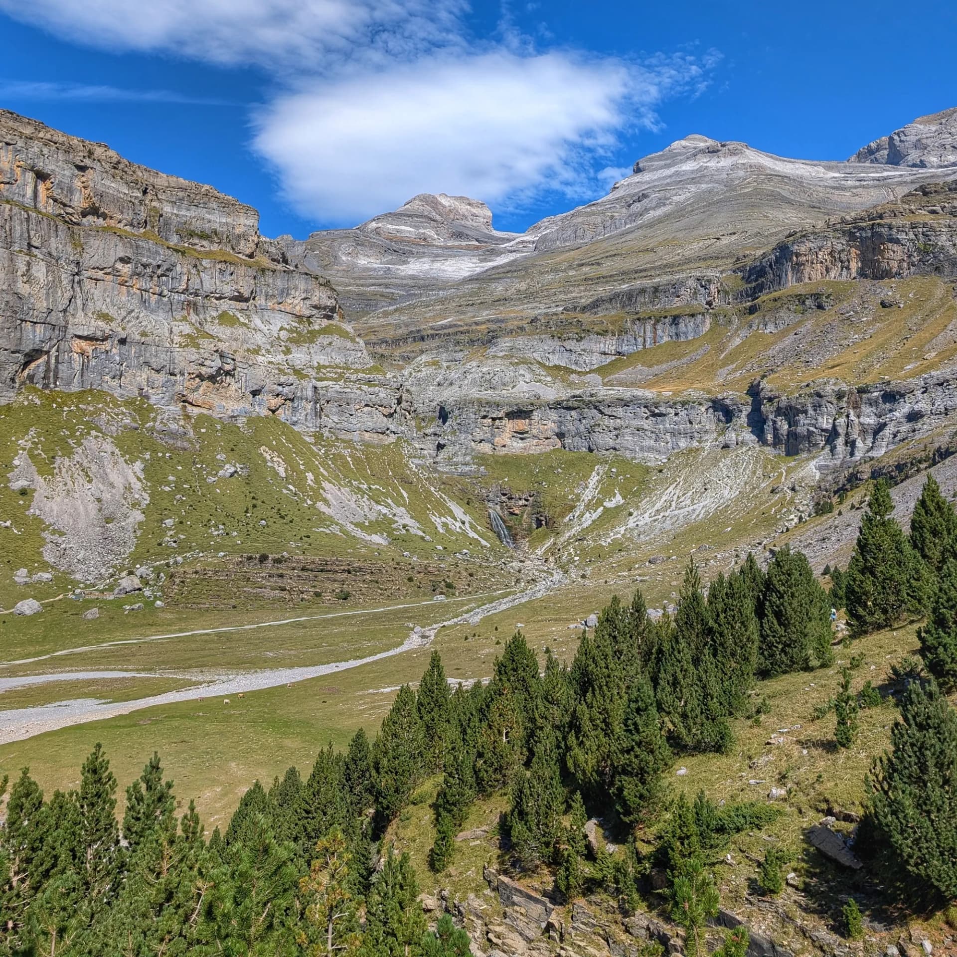Views of the Cola de Caballo Waterfall from the Hunters' Path Views of the Cola de Caballo Waterfall from the Hunters' Path
