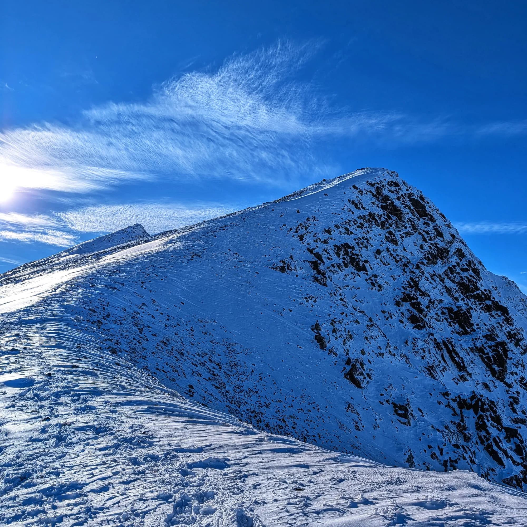 Views Panoramic views of the snowy Pyrenees.