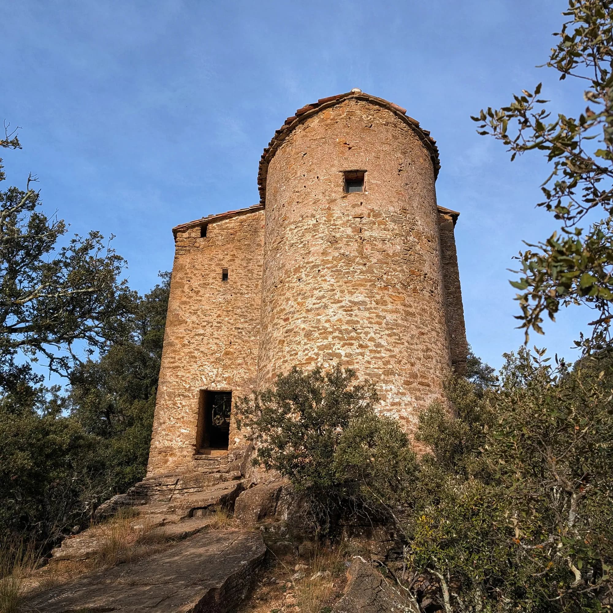 Finestres Sanctuary The Finestres Sanctuary nestled on the rock.